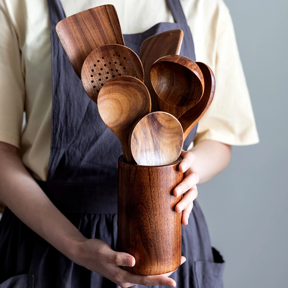 Wooden Kitchen Spoon Set