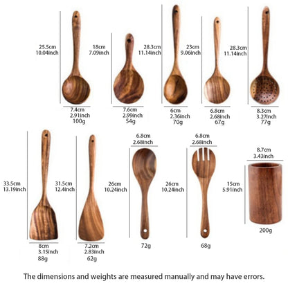 Wooden Kitchen Spoon Set