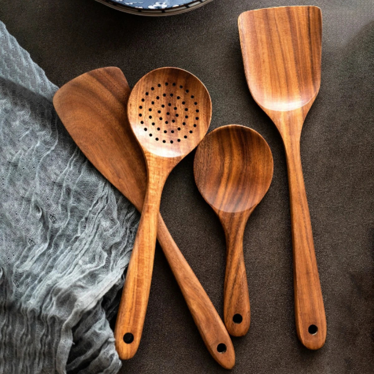 Wooden Kitchen Spoon Set