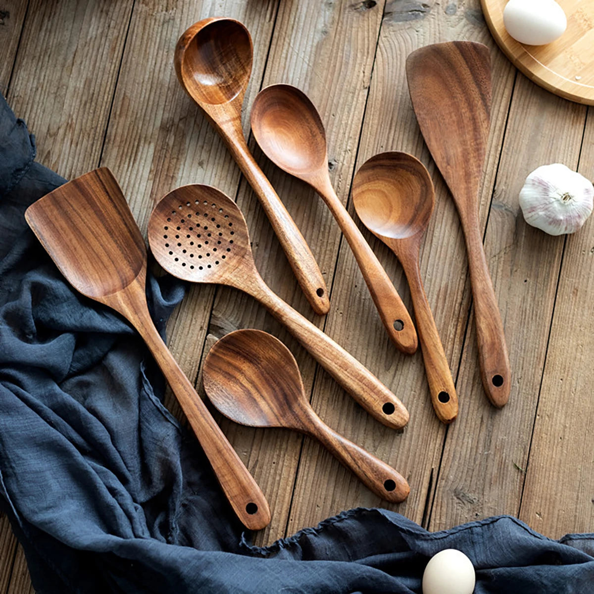 Wooden Kitchen Spoon Set