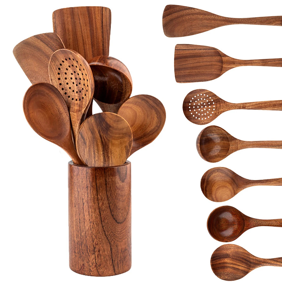 Wooden Kitchen Spoon Set
