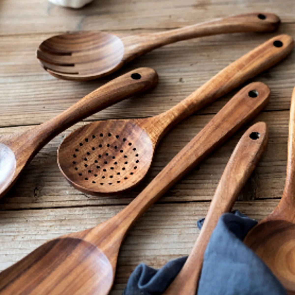 Wooden Kitchen Spoon Set