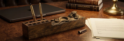 Australian Snake Wooden Pen and Pencil Holder
