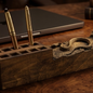 Australian Snake Wooden Pen and Pencil Holder